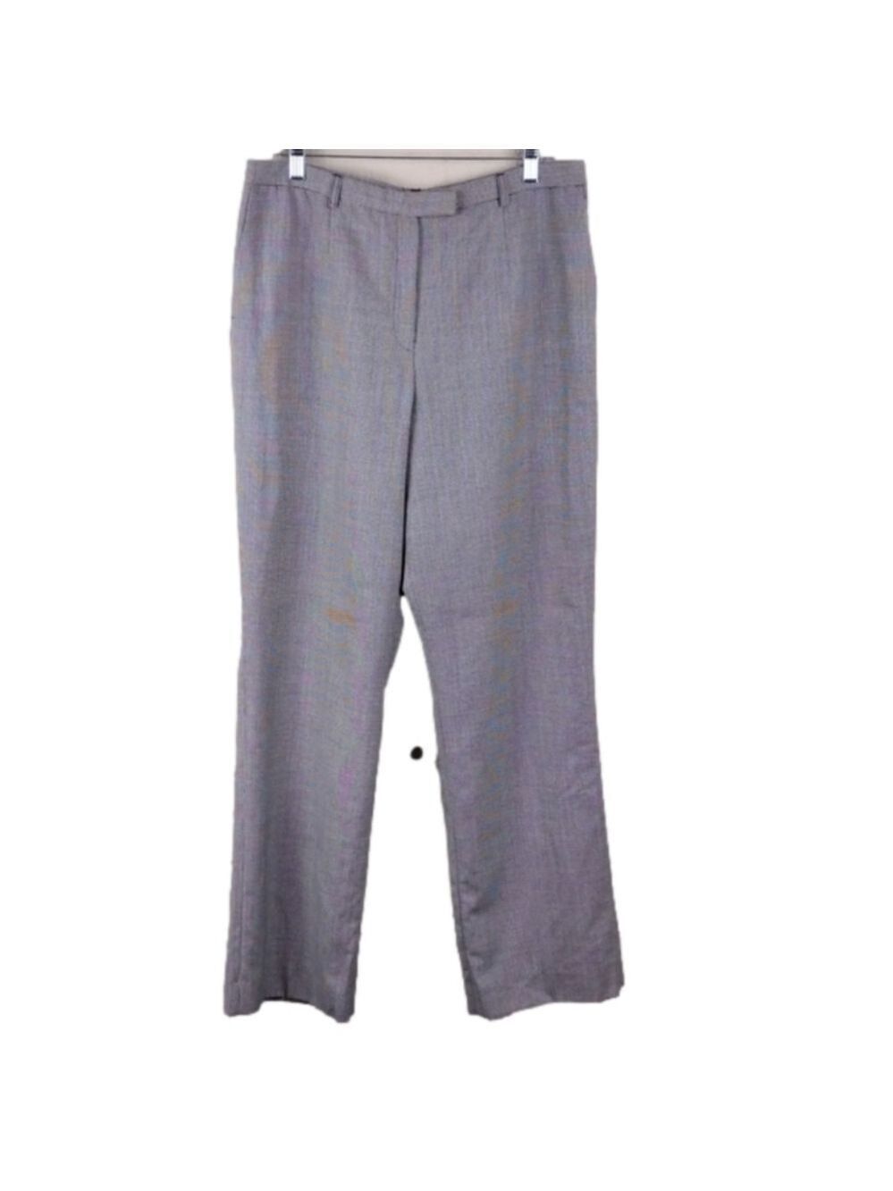 Pendleton Black Mini Gingham Check High Rise Flat Front Straight Leg Dress Pant